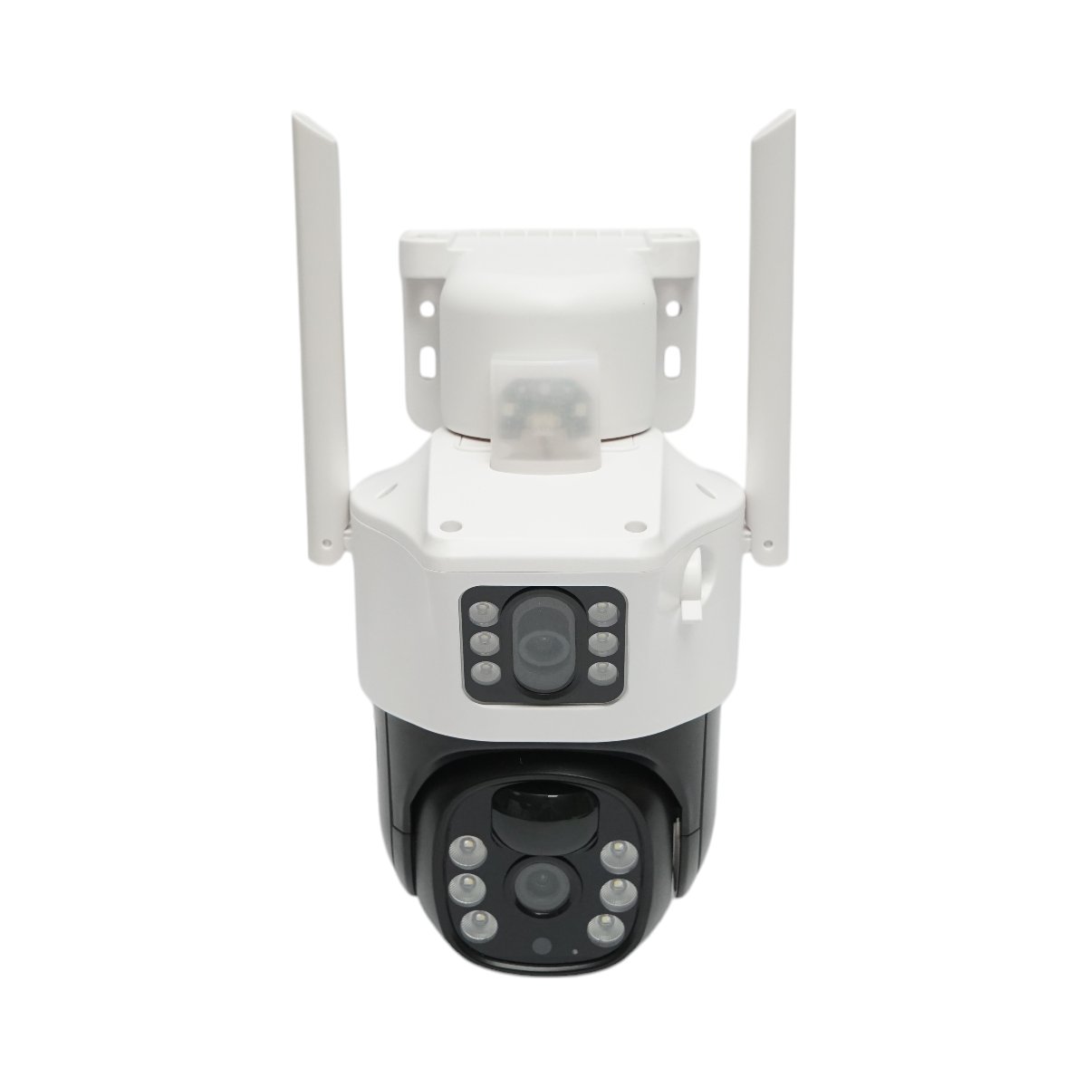 Camera supraveghere lentila duala 2x2MP, WIFI rotativa cu panou solar 7W, PTZ, 1080P, senzor miscare, night vision, aplicatie V380 Pro